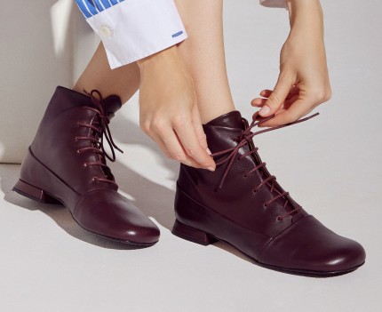 Botín de mujer en piel con...