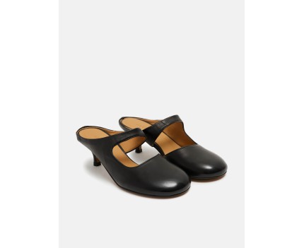 Mid heel woman leather...